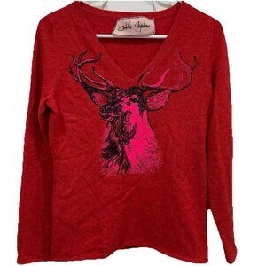 Women’s Stella Neptune Cashmere Xs/s? Red Reindeer Vneck